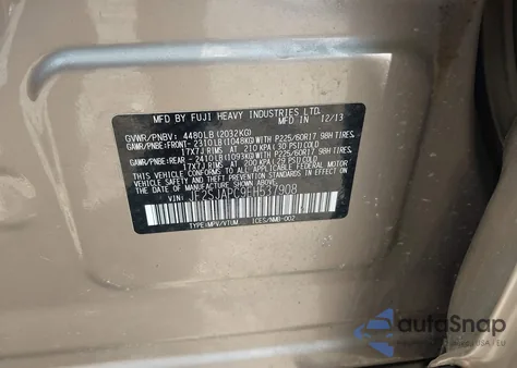 2014 Subaru Forester 2.5I Touring из США, поврежденный, VIN JF2SJAPC9EH537908